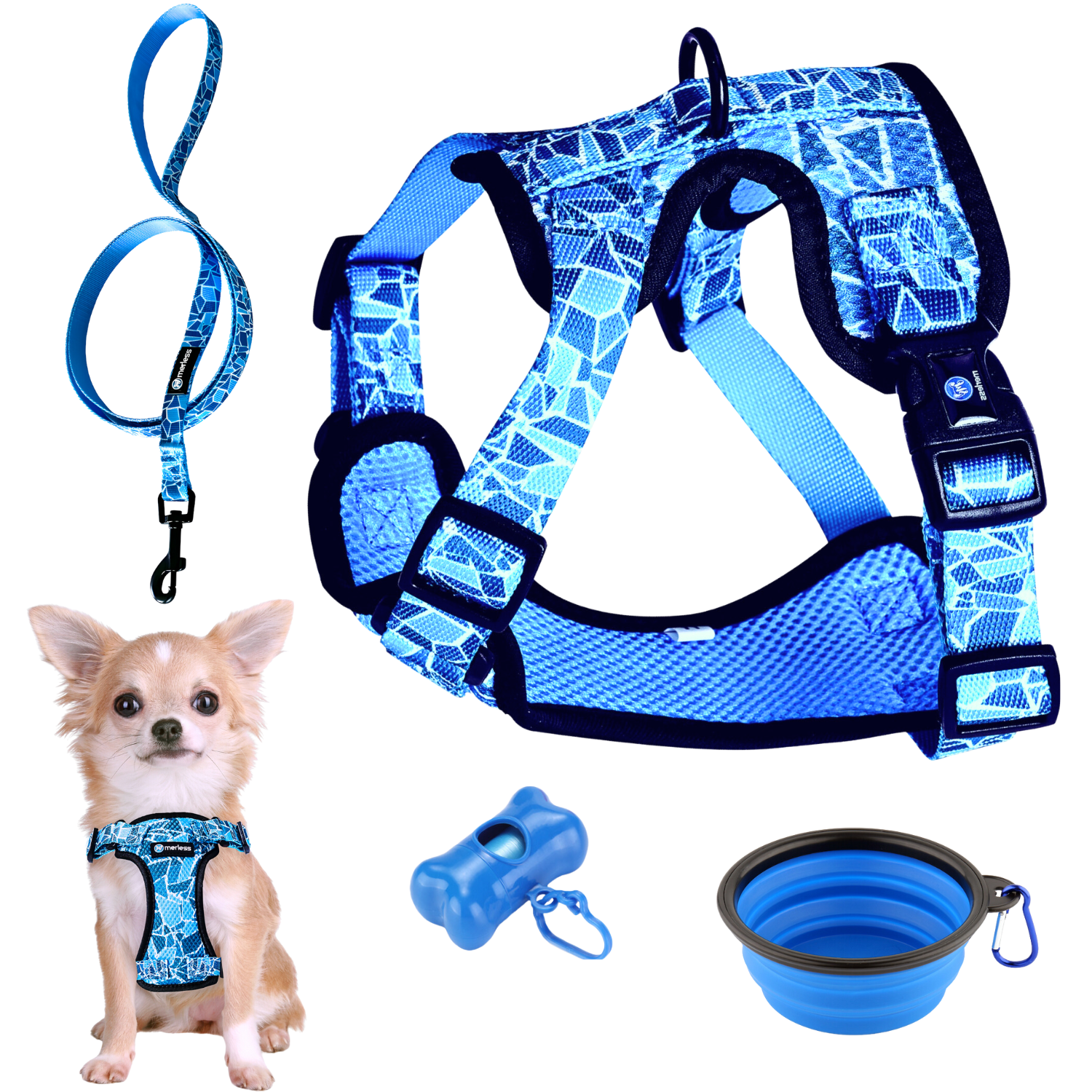 Harnais et Laisse pour Petit Chien, Chiot ou Chat – Image 2