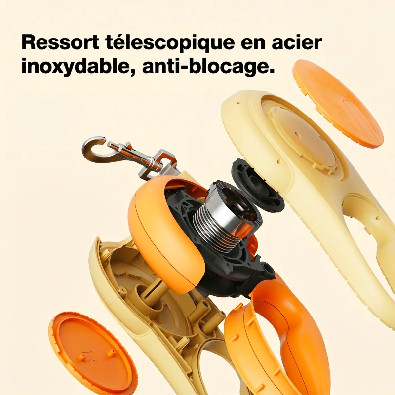 mécanisme ressort acier inoxydable de laisse rétractable chien Merless